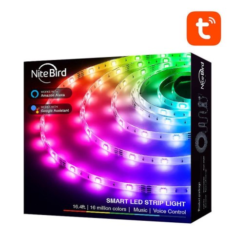 Inteligentna taśma WiFi RGB LED NiteBird SL3 (2x5m), Tuya Inteligentna taśma WiFi RGB LED NiteBird SL3 (2x5m), Tuya