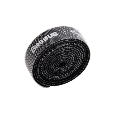 Taśma rzepowa, organizer kabli Baseus Colourful Circle Velcro Straps 1m (czarny) Taśma rzepowa, organizer kabli Baseus Colourful Circle Velcro Straps 1m (czarny)