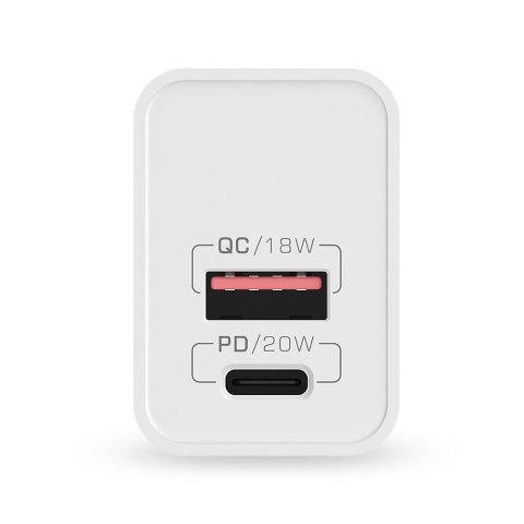Ładowarka sieciowa Blitzwolf BW-S20, USB, USB-C, 20W (biała) Ładowarka sieciowa Blitzwolf BW-S20, USB, USB-C, 20W (biała)