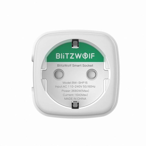 Inteligentne gniazdko Blitzwolf BW-SHP15, ZigBee, 3680W Inteligentne gniazdko Blitzwolf BW-SHP15, ZigBee, 3680W
