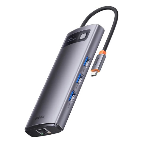 Hub 7w1 Baseus Metal Gleam Series, USB-C do 3x USB 3.0 + 2x HDMI + USB-C PD + Ethernet RJ45 Hub 7w1 Baseus Metal Gleam Series, USB-C do 3x USB 3.0 + 2x HDMI + USB-C PD + Ethernet RJ45