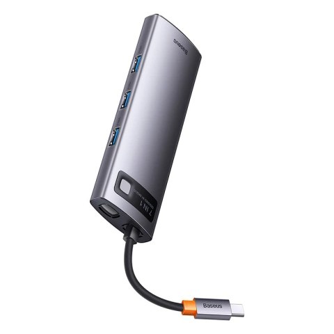 Hub 7w1 Baseus Metal Gleam Series, USB-C do 3x USB 3.0 + HDMI + USB-C PD + VGA + Ethernet RJ45 Hub 7w1 Baseus Metal Gleam Series, USB-C do 3x USB 3.0 + HDMI + USB-C PD + VGA + Ethernet RJ45