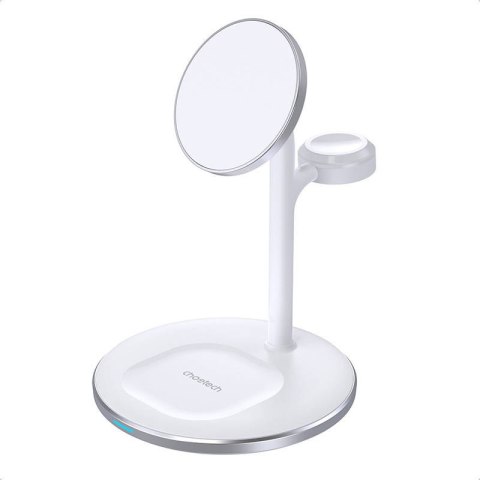 Bezprzewodowa ładowarka indukcyjna 15W Choetech T585-F z podstawką 2w1 (biała) Bezprzewodowa ładowarka indukcyjna 15W Choetech T585-F z podstawką 2w1 (biała)