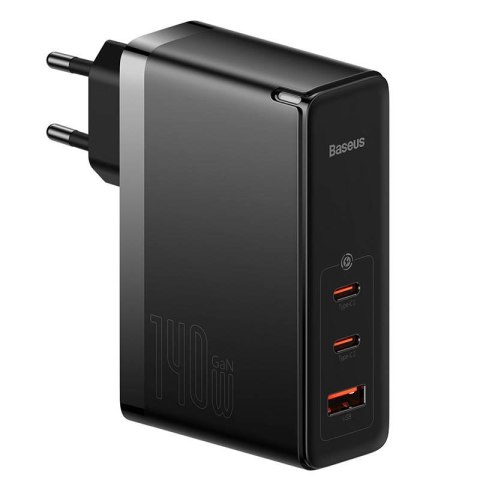 Ładowarka sieciowa Baseus GaN5 Pro 2xUSB-C + USB, 140W (czarna) Ładowarka sieciowa Baseus GaN5 Pro 2xUSB-C + USB, 140W (czarna)