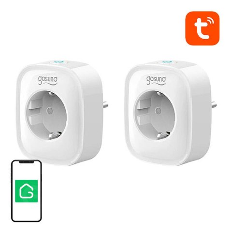 Inteligentne gniazdko WiFi Gosund SP1, 2 sztuki (dwupak), 16A, Tuya Inteligentne gniazdko WiFi Gosund SP1, 2 sztuki (dwupak), 16A, Tuya