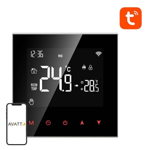Inteligentny termostat Avatto ZWT100 podgrzewacz wody 3A ZigBee TUYA Inteligentny termostat Avatto ZWT100 podgrzewacz wody 3A ZigBee TUYA