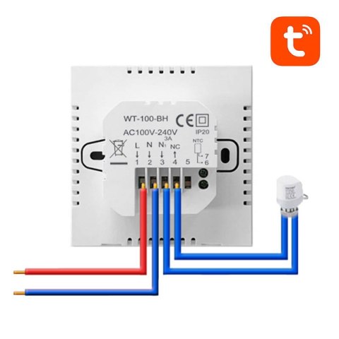 Inteligentny termostat Avatto ZWT100 podgrzewacz wody 3A ZigBee TUYA Inteligentny termostat Avatto ZWT100 podgrzewacz wody 3A ZigBee TUYA