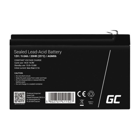 Akumulator AGM 12V 9Ah Bezobsługowy do UPS ALARM Akumulator AGM 12V 9Ah Bezobsługowy do UPS ALARM