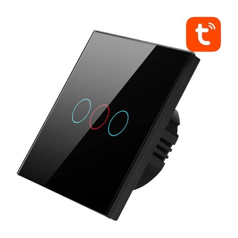 Dotykowy Włącznik Światła WiFi Avatto TS02-EU-B3 Potrójny TUYA (czarny) Dotykowy Włącznik Światła WiFi Avatto TS02-EU-B3 Potrójny TUYA (czarny)