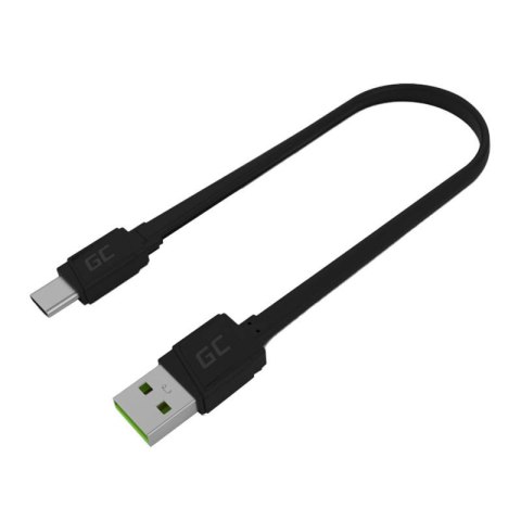 Kabel USB - USB-C Green Cell GCmatte, 25cm, szybkie ładowanie Ultra Charge, QC 3.0 Kabel USB - USB-C Green Cell GCmatte, 25cm, szybkie ładowanie Ultra Charge, QC 3.0