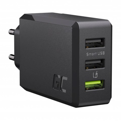 Ładowarka Sieciowa Green Cell GC ChargeSource 3 3xUSB 30W z szybkim ładowaniem Ultra Charge i Smart Charge Ładowarka Sieciowa Green Cell GC ChargeSource 3 3xUSB 30W z szybkim ładowaniem Ultra Charge i Smart Charge