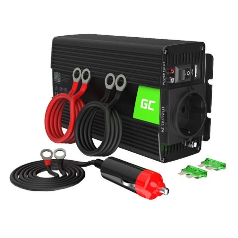 Przetwornica napięcia Green Cell Inwerter12V na 230V 500W/1000W (modyfikowana sinusoida) Przetwornica napięcia Green Cell Inwerter12V na 230V 500W/1000W (modyfikowana sinusoida)