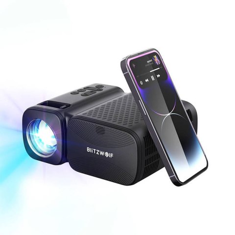 Rzutnik / Projektor LED BlitzWolf BW-V3 Mini, Wi-Fi + Bluetooth (czarny) Rzutnik / Projektor LED BlitzWolf BW-V3 Mini, Wi-Fi + Bluetooth (czarny)