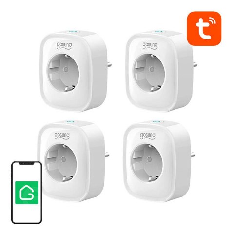 Inteligentne gniazdko WiFi Gosund SP1, 4 sztuki (czteropak) Tuya Inteligentne gniazdko WiFi Gosund SP1, 4 sztuki (czteropak) Tuya