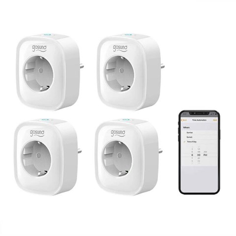 Inteligentne gniazdko WiFi Gosund SP1, 4 sztuki (czteropak) Tuya Inteligentne gniazdko WiFi Gosund SP1, 4 sztuki (czteropak) Tuya