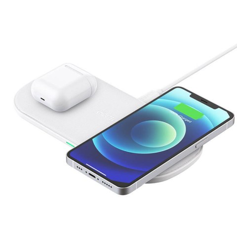 Podwójna szybka ładowarka bezprzewodowa Choetech T535 (biała) Podwójna szybka ładowarka bezprzewodowa Choetech T535 (biała)