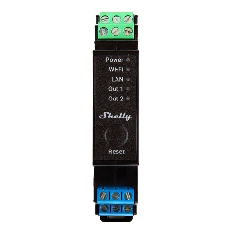 2-kanałowy przekaźnik na szynę DIN Shelly Pro 2PM WIFI/LAN 2-kanałowy przekaźnik na szynę DIN Shelly Pro 2PM WIFI/LAN