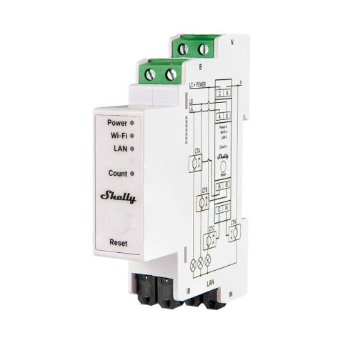 2-kierunkowy miernik zużycia energii elektrycznej Shelly PRO 3EM 120A WIFI 2-kierunkowy miernik zużycia energii elektrycznej Shelly PRO 3EM 120A WIFI