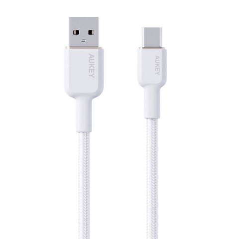 Kabel Aukey CB-NAC1 USB-A do USB-C 1m (biały) Kabel Aukey CB-NAC1 USB-A do USB-C 1m (biały)