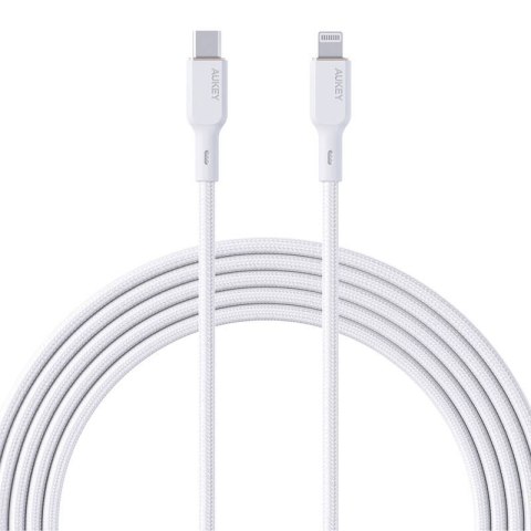 Kabel Aukey CB-NCL2 USB-C do Lightning 1.8m (biały) Kabel Aukey CB-NCL2 USB-C do Lightning 1.8m (biały)