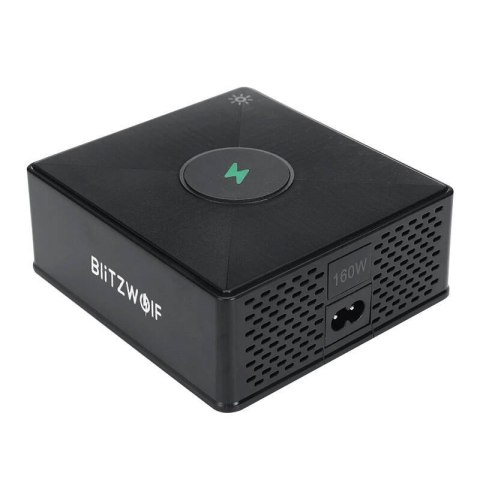 Ładowarka sieciowa Blitzwolf 868H, 2xUSB-A, 3xUSB typu C, 160W (czarny) Ładowarka sieciowa Blitzwolf 868H, 2xUSB-A, 3xUSB typu C, 160W (czarny)