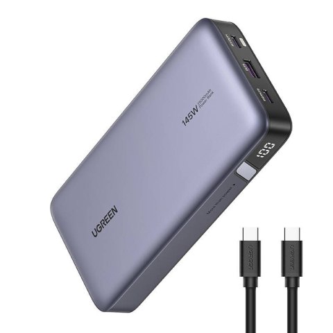 Powerbank 25000mAh Ugreen PB205, USB + 2x USB-C, 145W PD (szary) Powerbank 25000mAh Ugreen PB205, USB + 2x USB-C, 145W PD (szary)