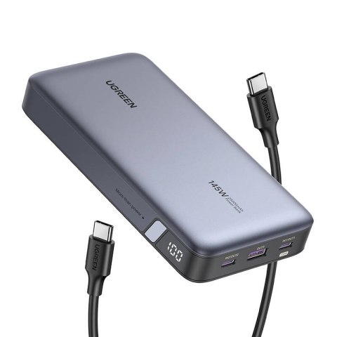 Powerbank 25000mAh Ugreen PB205, USB + 2x USB-C, 145W PD (szary) Powerbank 25000mAh Ugreen PB205, USB + 2x USB-C, 145W PD (szary)
