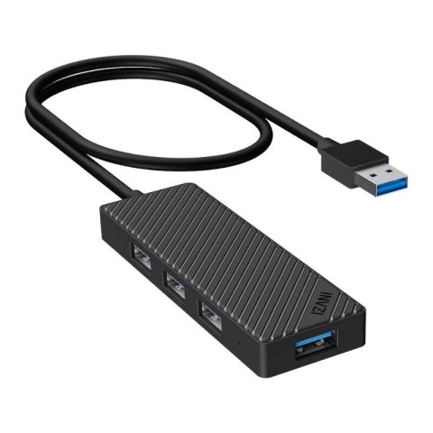 Adapter Hub 4 w 1, INVZI, MH04, 4x USB 3.0 (czarny) Adapter Hub 4 w 1, INVZI, MH04, 4x USB 3.0 (czarny)