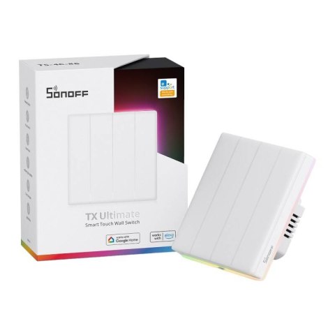 Inteligentny dotykowy przełącznik ścienny WiFi Sonoff TX T5 4C (4-kanałowy) Inteligentny dotykowy przełącznik ścienny WiFi Sonoff TX T5 4C (4-kanałowy)