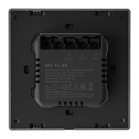 Inteligentny przełącznik ścienny WiFi Sonoff M5 1C Szary (1-kanałowy) Inteligentny przełącznik ścienny WiFi Sonoff M5 1C Szary (1-kanałowy)