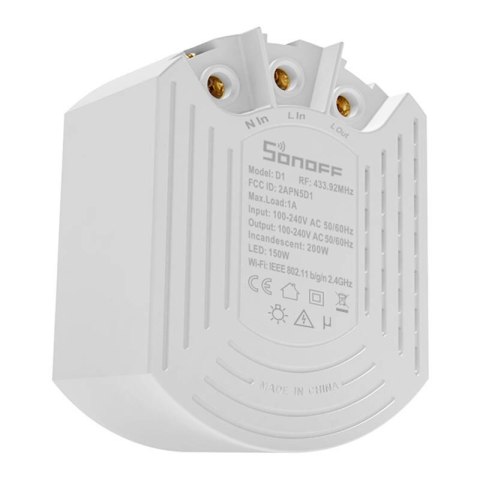 Inteligentny ściemniacz Sonoff D1 z pilotem RM433R2 Inteligentny ściemniacz Sonoff D1 z pilotem RM433R2