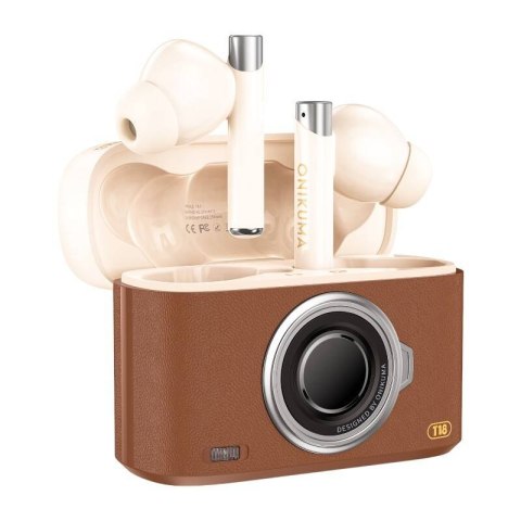 ONIKUMA Słuchawki douszne Bluetooth T18 Brązowe ONIKUMA Słuchawki douszne Bluetooth T18 Brązowe