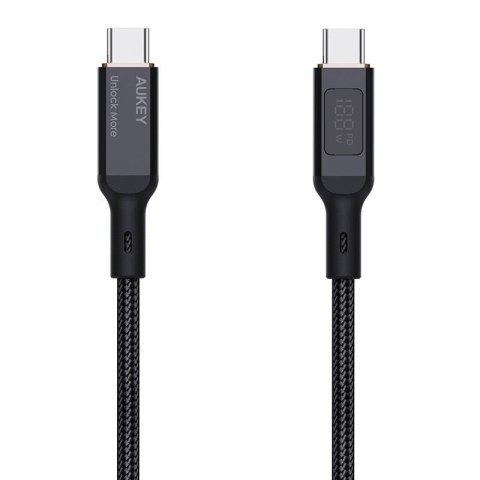 Kabel USB-C do USB-C Aukey CB-MCC101, 100W, 1m (czarny) Kabel USB-C do USB-C Aukey CB-MCC101, 100W, 1m (czarny)