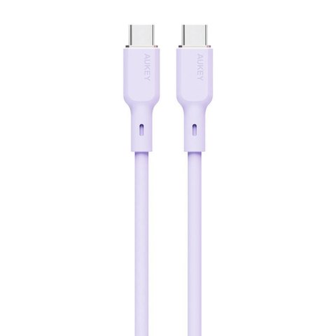 Kabel USB-C do USB-C Aukey CB-SCC101, 100W, 1m (lawendowy) Kabel USB-C do USB-C Aukey CB-SCC101, 100W, 1m (lawendowy)