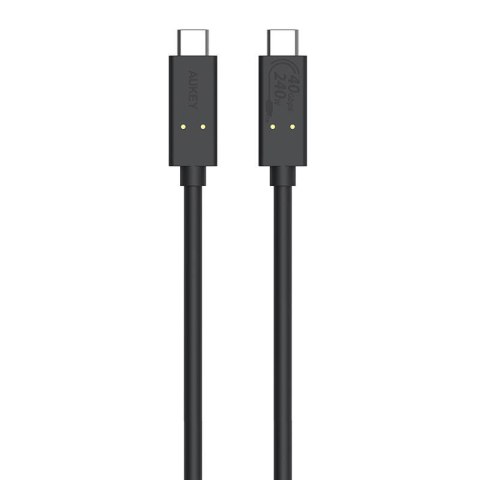 Kabel USB-C do USB-C Aukey, CB-TCC241, 240W, 0.8m (czarny) Kabel USB-C do USB-C Aukey, CB-TCC241, 240W, 0.8m (czarny)