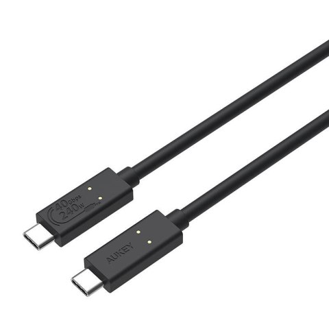 Kabel USB-C do USB-C Aukey, CB-TCC241, 240W, 0.8m (czarny) Kabel USB-C do USB-C Aukey, CB-TCC241, 240W, 0.8m (czarny)