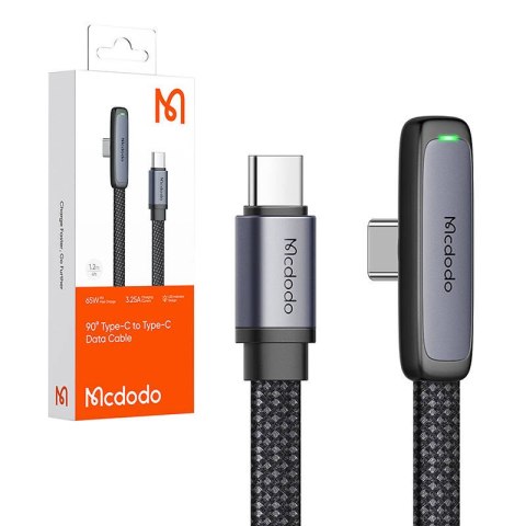 Kabel kątowy USB-C do USB-C Mcdodo CA-3360, 65W, 1.2m (czarny) Kabel kątowy USB-C do USB-C Mcdodo CA-3360, 65W, 1.2m (czarny)