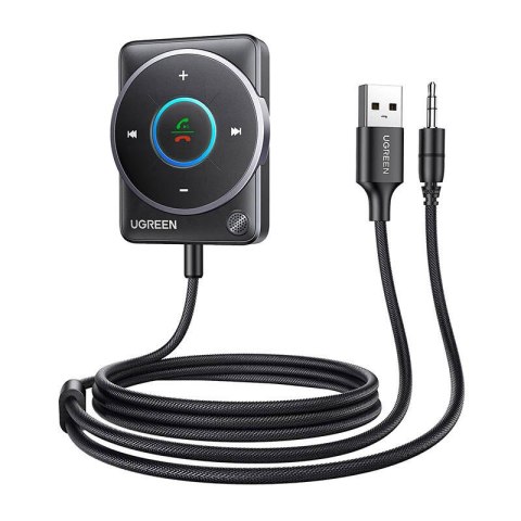 Adapter Bluetooth 5.4 Ugreen CM723, USB + mini jack 3.5mm, wbudowany mikrofon (czarny) Adapter Bluetooth 5.4 Ugreen CM723, USB + mini jack 3.5mm, wbudowany mikrofon (czarny)