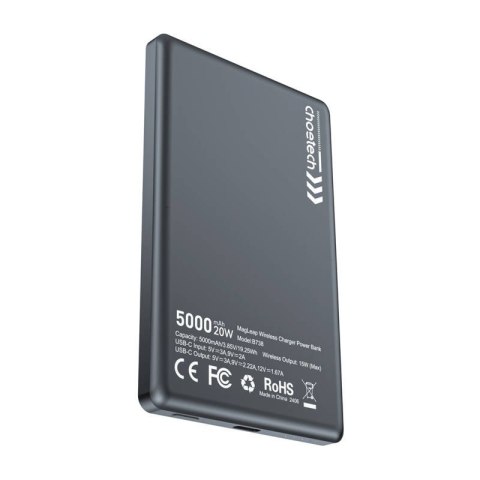 Powerbank Choetech B738 5000mAh 20W PD cienki (czarny) Powerbank Choetech B738 5000mAh 20W PD cienki (czarny)