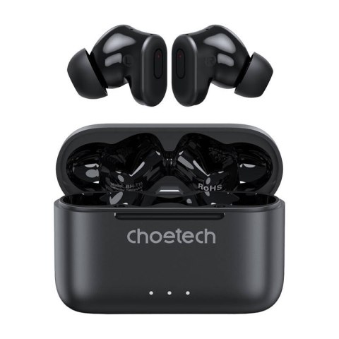 Słuchawki bezprzewodowe TWS Choetech BH-T15 ANC+ENC (czarne) Słuchawki bezprzewodowe TWS Choetech BH-T15 ANC+ENC (czarne)