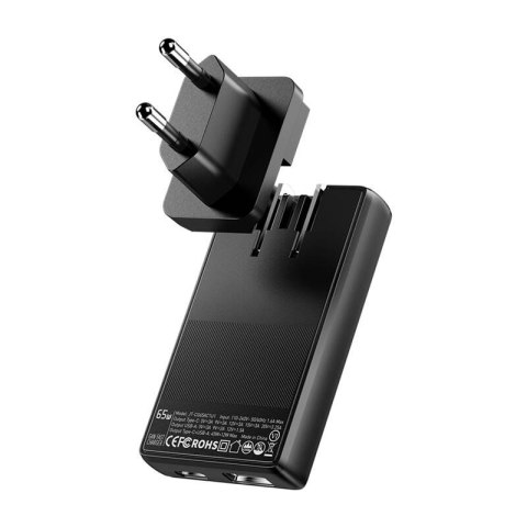 Ładowarka Essager ECT65W-QCB01-Z GaN 65W A+C (czarny) Ładowarka Essager ECT65W-QCB01-Z GaN 65W A+C (czarny)