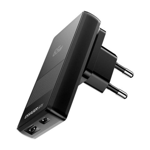 Ładowarka Essager ECT65W-QCB01-Z GaN 65W A+C (czarny) Ładowarka Essager ECT65W-QCB01-Z GaN 65W A+C (czarny)