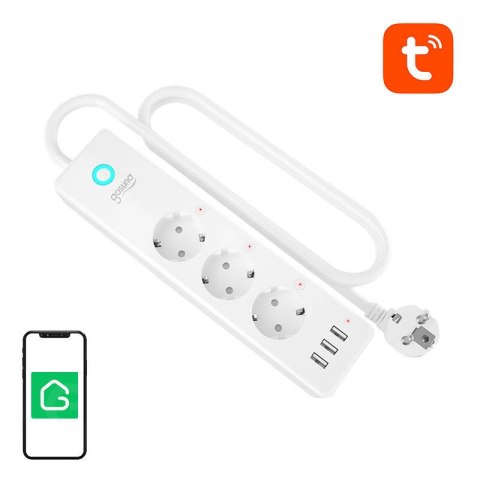 Inteligentna listwa zasilająca WiFi Gosund P1 PLUS (3x AC schuko, 3x USB-A) Tuya Inteligentna listwa zasilająca WiFi Gosund P1 PLUS (3x AC schuko, 3x USB-A) Tuya