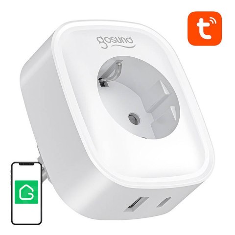 Inteligentne gniazdko WiFi/Bluetooth Gosund SP6 16A USB-C 20W Tuya Inteligentne gniazdko WiFi/Bluetooth Gosund SP6 16A USB-C 20W Tuya