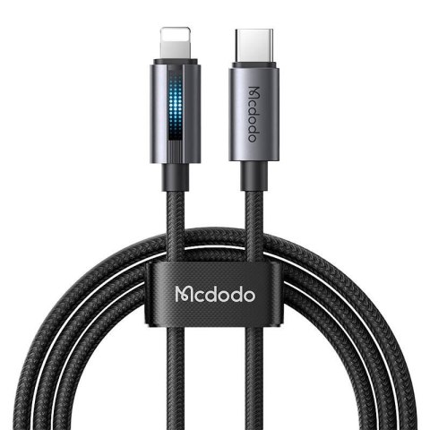 Kabel Mcdodo CA-5710 USB-C do Lightning z pulsującym światłem 36W 1,2m (czarny) Kabel Mcdodo CA-5710 USB-C do Lightning z pulsującym światłem 36W 1,2m (czarny)