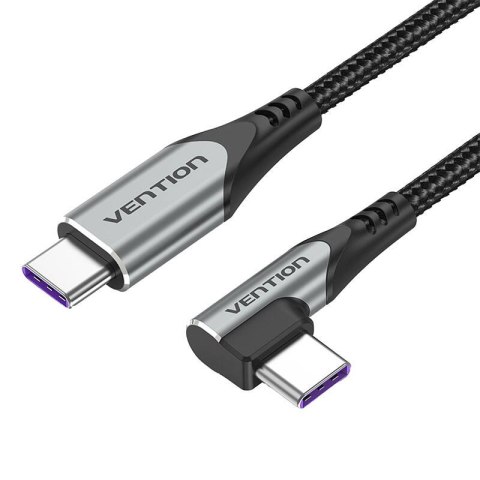 Kabel kątowy USB 2.0 Vention TAKHG C do C 5A 1,5m (szary) Kabel kątowy USB 2.0 Vention TAKHG C do C 5A 1,5m (szary)
