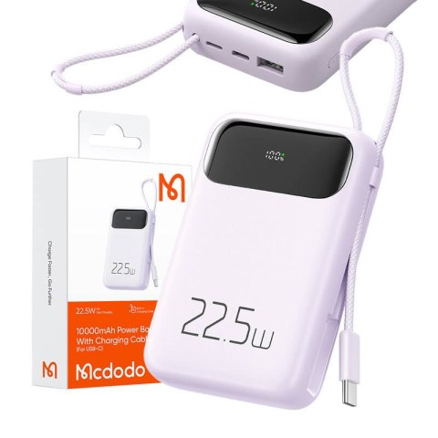 Power Bank Mcdodo MC-3245 10000mAh, 22.5W, do C (fioletowy) Power Bank Mcdodo MC-3245 10000mAh, 22.5W, do C (fioletowy)