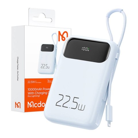 Power Bank Mcdodo MC-3254 10000mAh, 22.5W, do Light (niebieski) Power Bank Mcdodo MC-3254 10000mAh, 22.5W, do Light (niebieski)