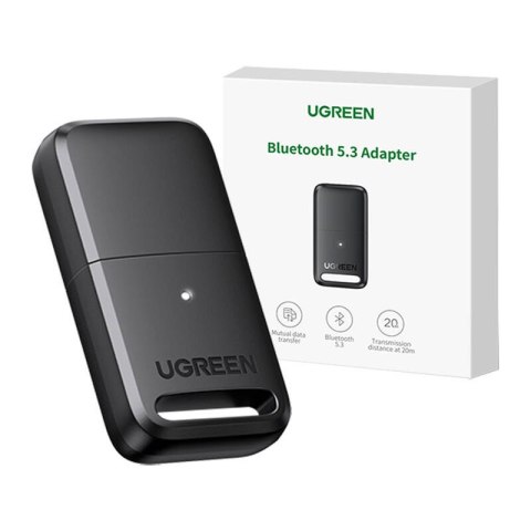 Adapter / odbiornik USB Bluetooth 5.3 Ugreen CM591, LED, zasięg 20m (czarny) Adapter / odbiornik USB Bluetooth 5.3 Ugreen CM591, LED, zasięg 20m (czarny)