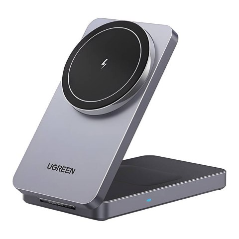 Ładowarka indukcyjna 2w1 Ugreen W528 do iPhone, AirPods, 20W (biała) Ładowarka indukcyjna 2w1 Ugreen W528 do iPhone, AirPods, 20W (biała)